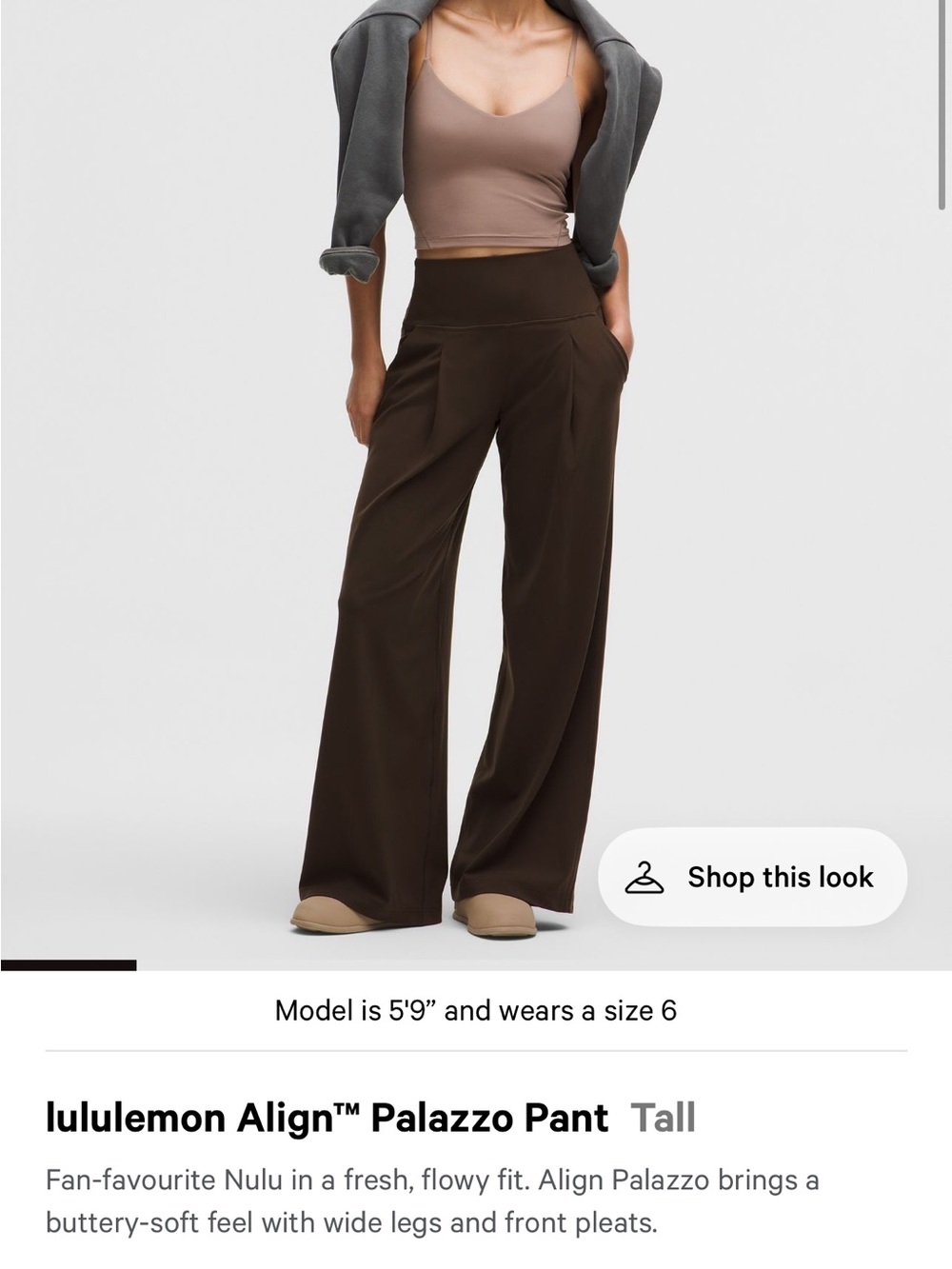 lululemon athletica Align™ Palazzo Pant in dark brown